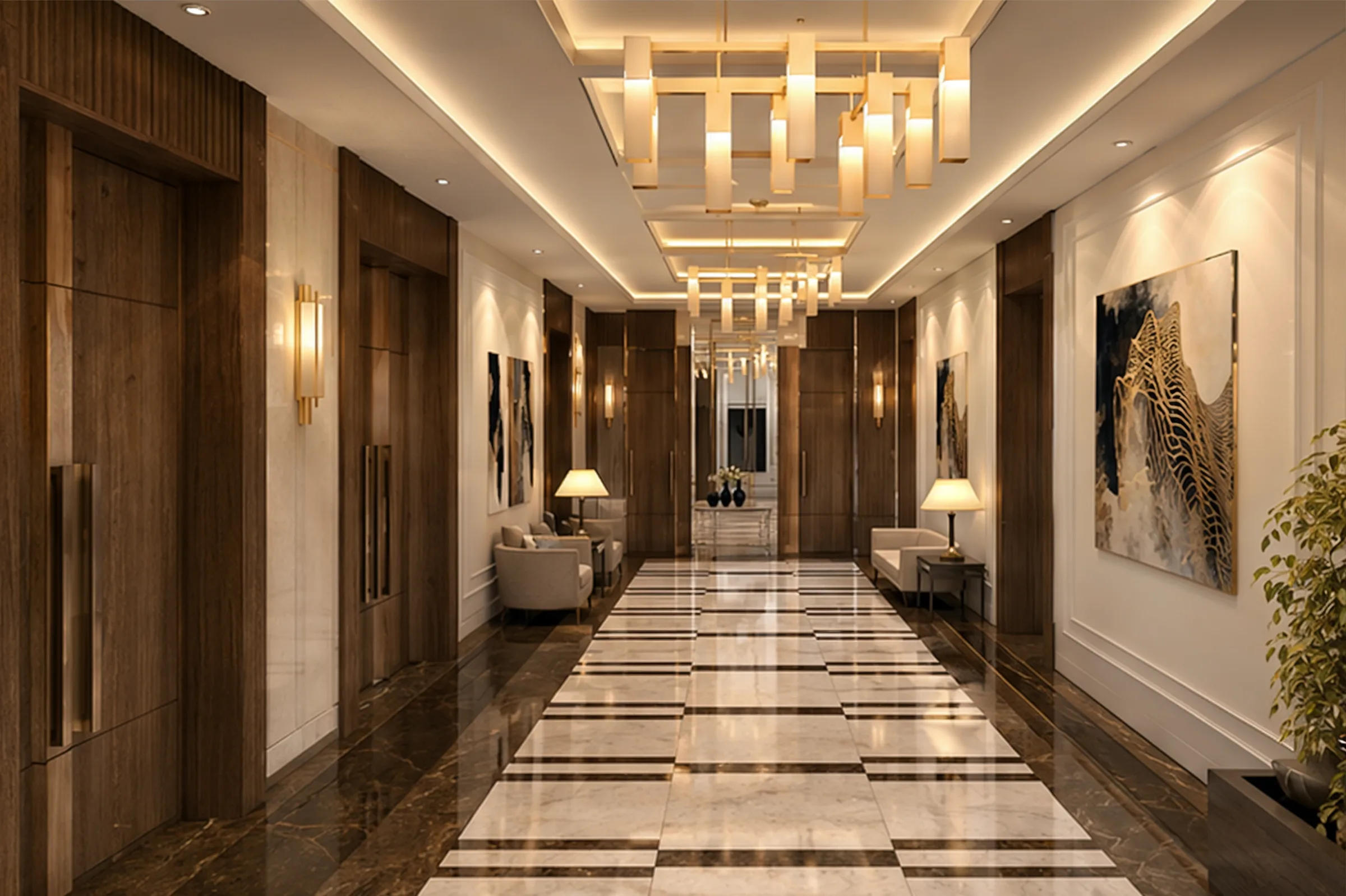 Marble Gallery Hall, Living project by M.ALABBAR, Suwanee GA