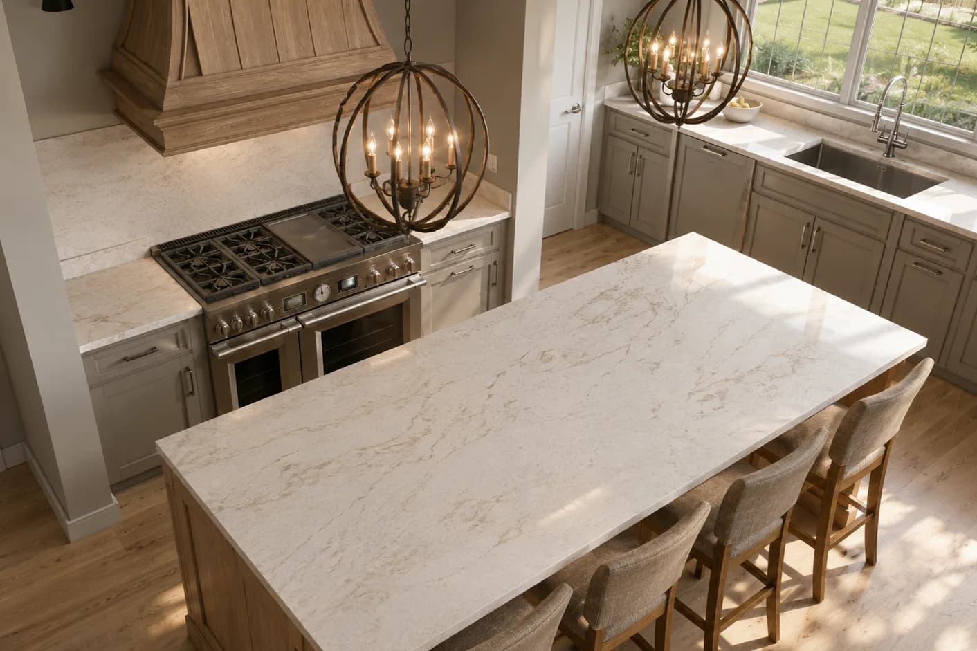 Sage & Marble Kitchen, Kitchen project by M.ALABBAR, Suwanee GA